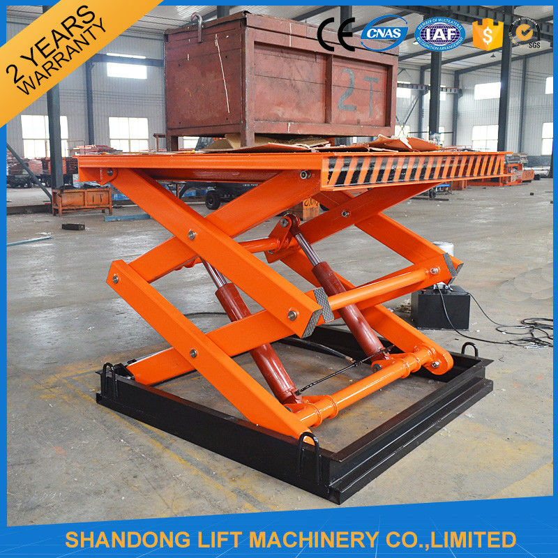 3 m 2 ton Mid Rise Stationary Hydraulic Scissor Lift with 220V / 380V