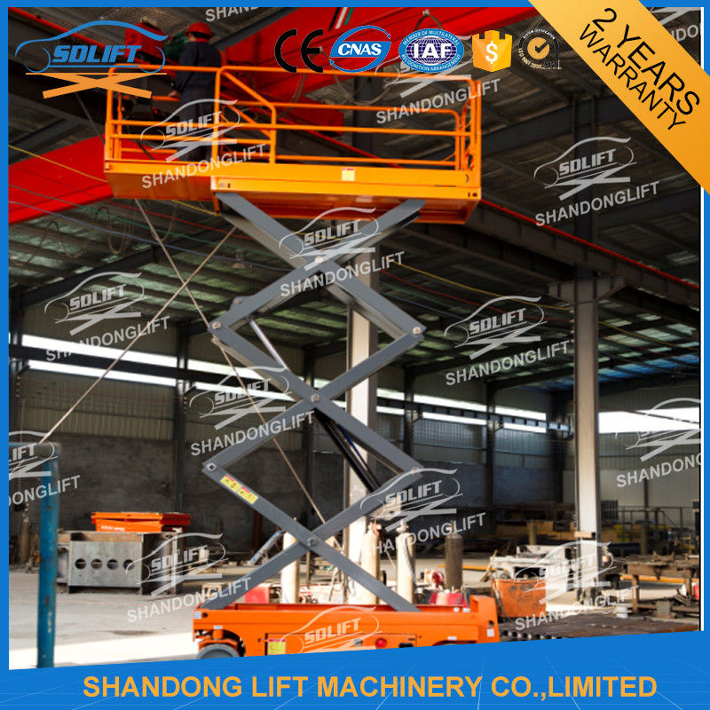 10m Self Propelled Elevating Work Platforms Battery Drive Mobile