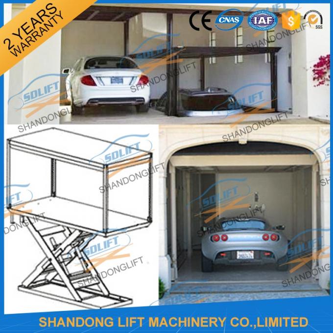 5T 3M Hydraulic Car Lift for Home Garage Basement 2 Car Parking Scissor