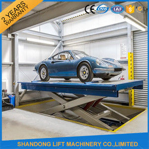 Safety Stationary Hydraulic Scissor Car Lift For Home Garage Car
