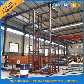 Guide Rail Chain Hydraulic Elevator Lift , 4 Post Material Lifting Equipment 4 tons 6m