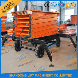 300kg 500kg Towed Mobile Mobile Platform Lift Electric Hydraulic 12m Lifting Height