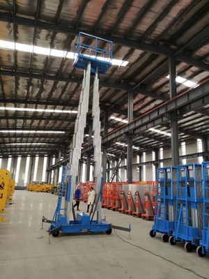 8m 10m 12m 14m 16m One Man Lift Hydraulic Aluminium Two Masts Lift For Repairing
