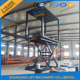 6T 3M Double Deck Car Parking System , Underground Hydraulic Scissor Car Lift For 2 Cars TUV