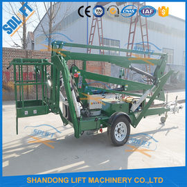 Portable Electric Mobile Tow Behind Boom Lift , 10M Tow Behind Cherry Picker