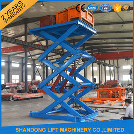 2T 7m Portable Stationary Hydraulic Scissor Lift Table High Strength Manganese Steel