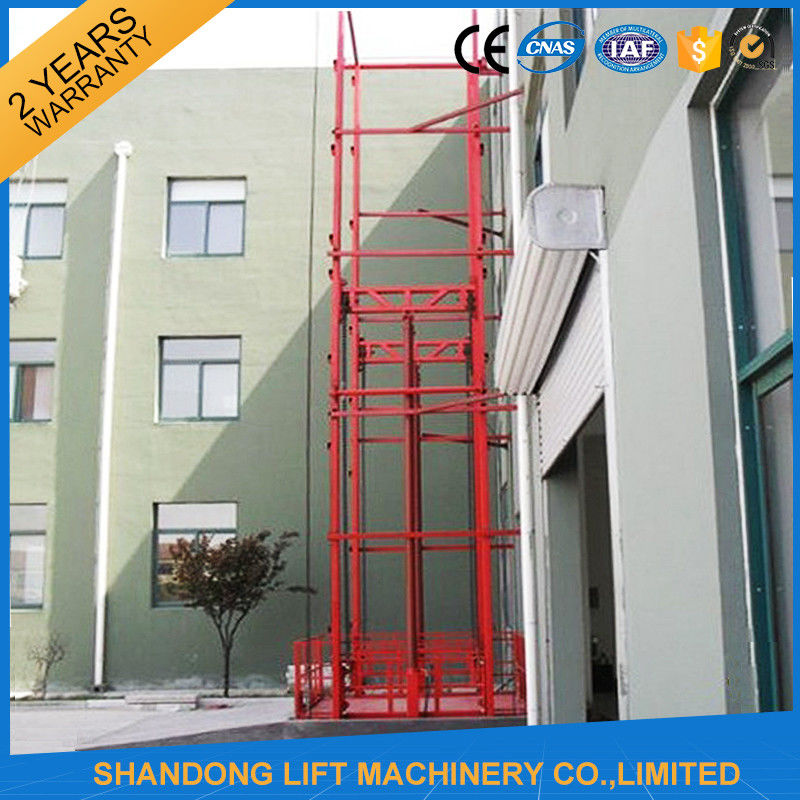 Guide Rail Chain Hydraulic Elevator Lift , Home Cargo Double Cylinder Hydraulic Lift
