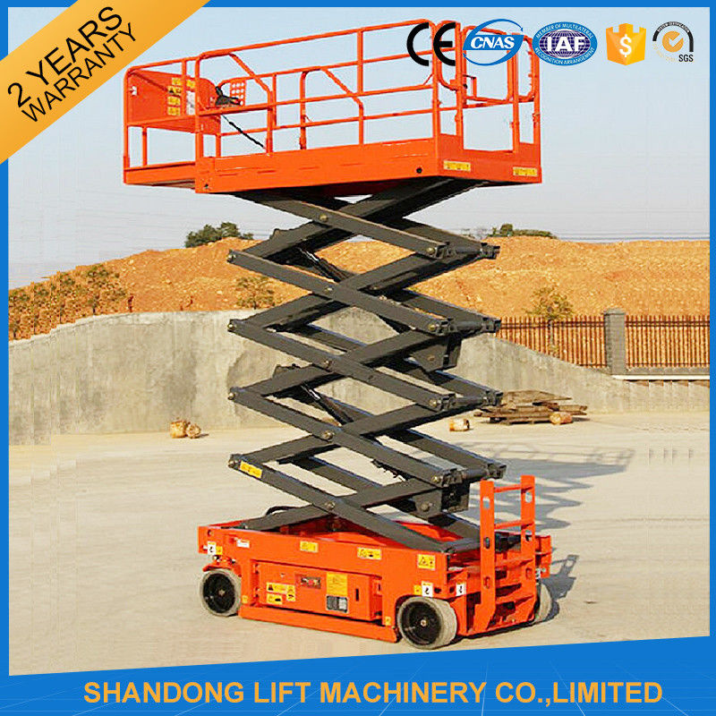 Rough Terrain Scissor Lift , Hydraulic / Electric Motor Lift Drive
