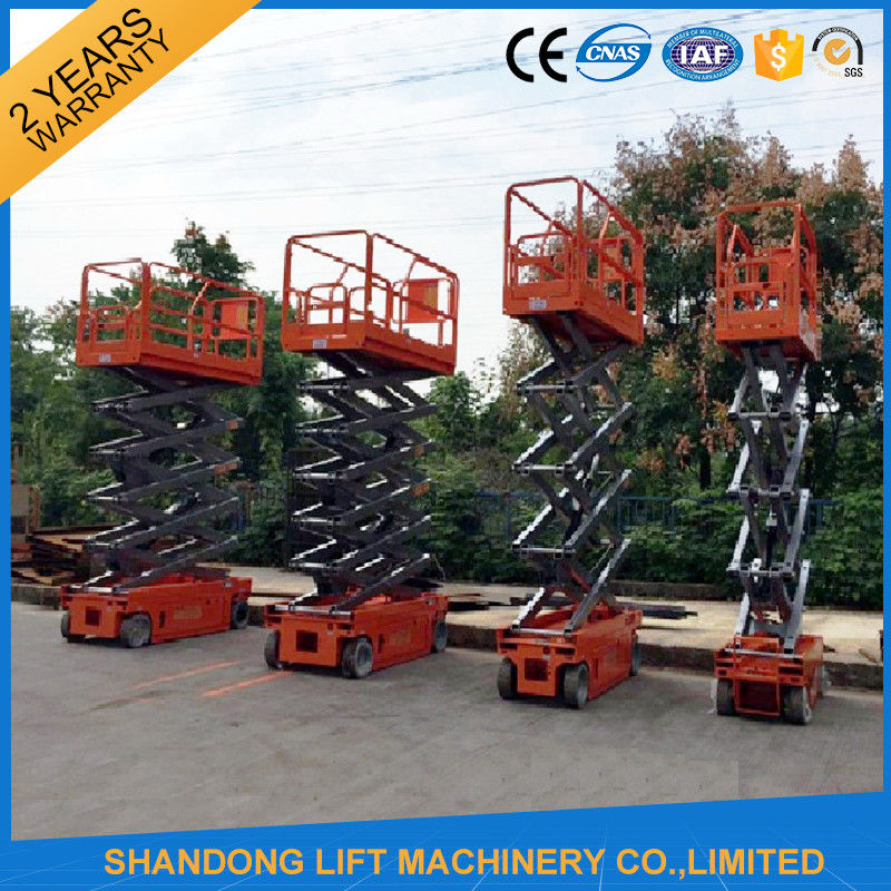 4m - 14m Lifting Height Electric Hydraulic Scissor Lift Tables 3.2 km/h Travel speed