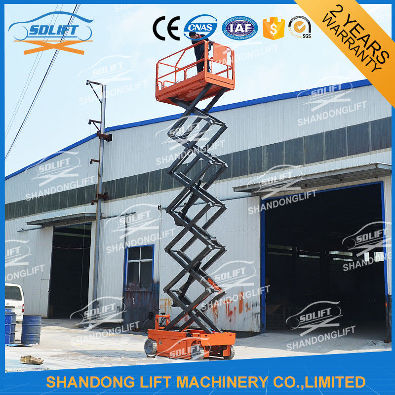 8m Electric Battery Power Self Propelled Elevating Work Platforms / Aerial Lift Scaffolding