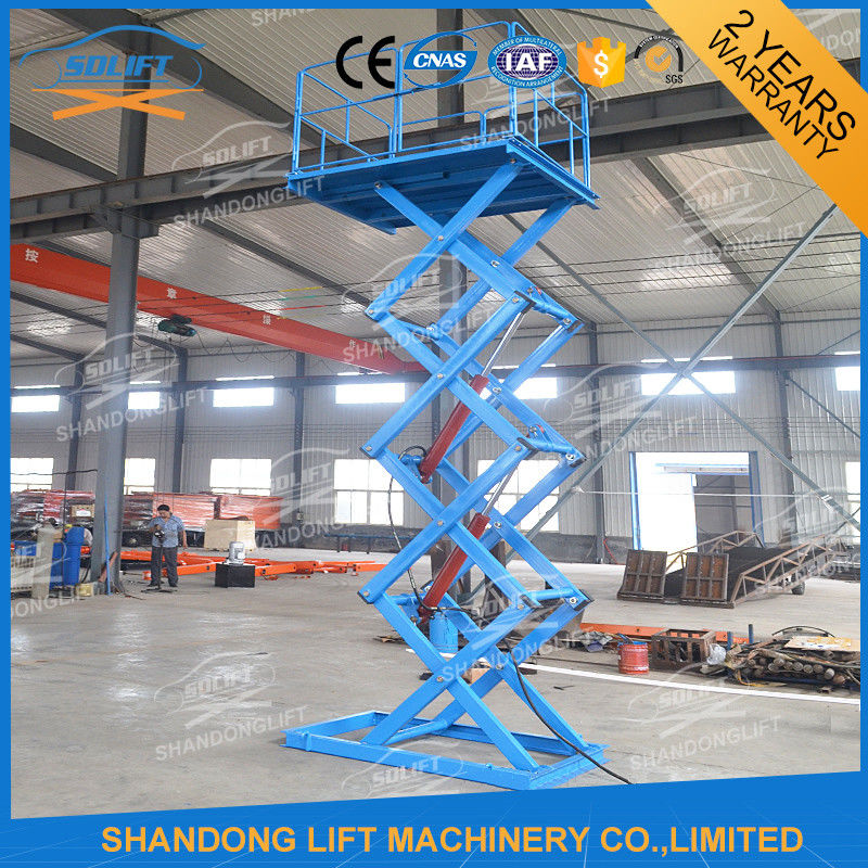 1.5T 3.8M Material Lift Platform Warehouse Hydraulic Cargo Scissor Lift