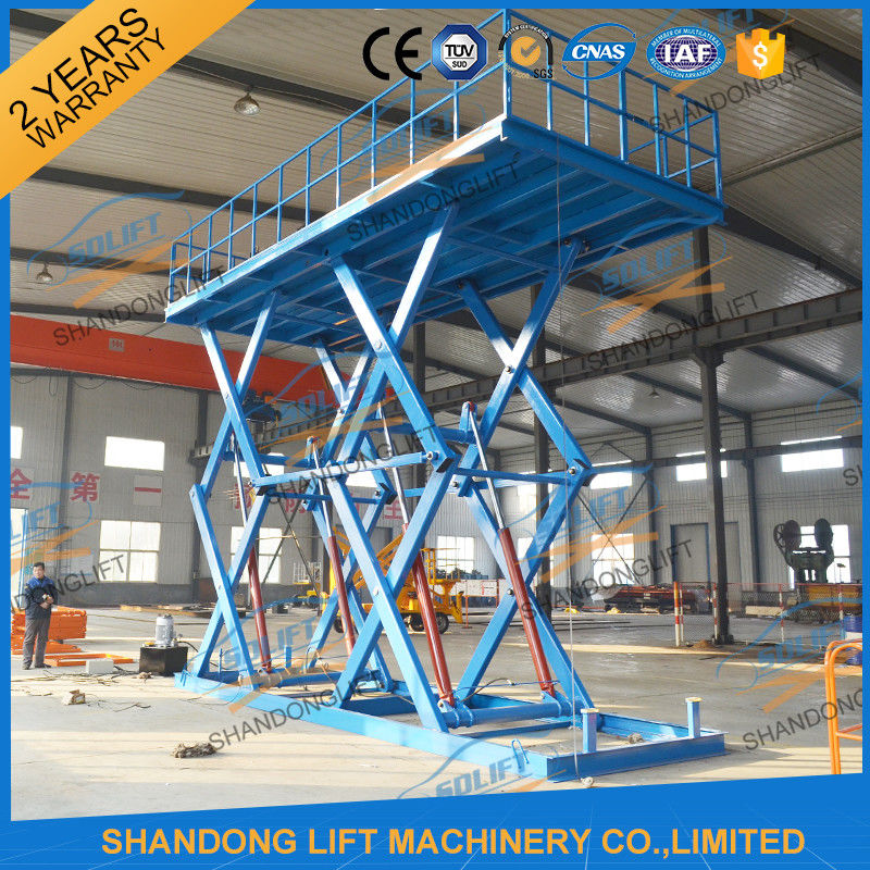 6T 5M Heavy Duty CE Hydraulic Scissor Lift Hydraulic Large Scissor