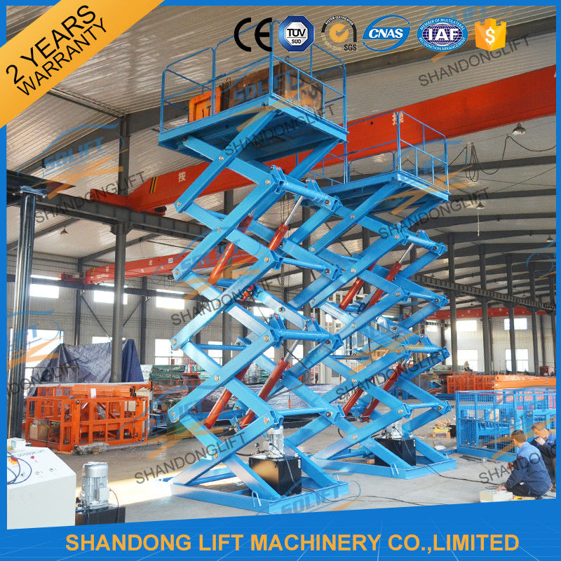 3.5T 7.5M Hydraulic Scissor Lift Platform Warehouse Material Handling