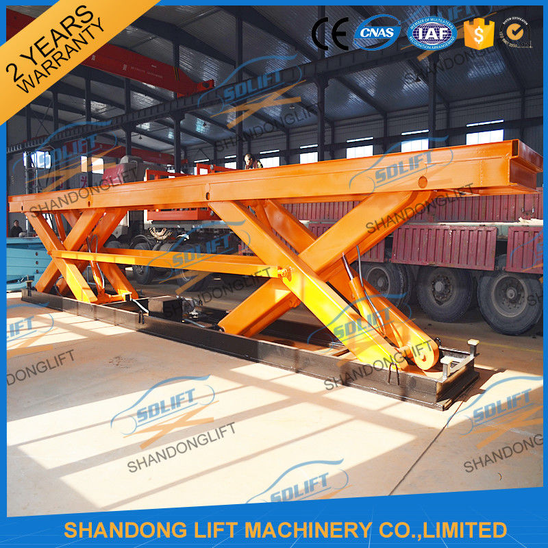 8T Electrical Hydraulic Scissor Heavy Duty Lift Tables Elevating Platform With Jack Lift