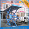 Blue High Rise Hydraulic Scissor Car Lift Scissor Car Parking Basement Lift