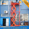 Warehouse or Home Stationary Hydraulic Scissor Lift Cargo Scissor Lift , Orange Blue