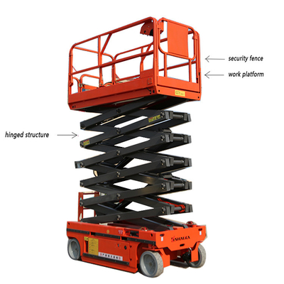 6m 8m 10m 12m 14m Aerial Small Work Platform Hydraulic Self Driving Electric Scissor Lifts