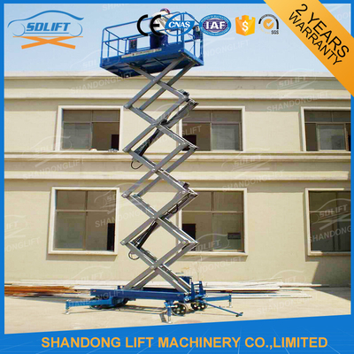 300kg 10m Mobile Scissor Lift Platform Hydraulic Lift Scaffolding With CE