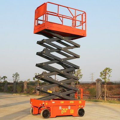 8M 450KG Electric Aerial Scissor Lift , Self Propelled Work Platform CE ISO