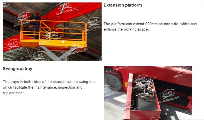 10m Self Propelled Elevating Work Platforms Battery Drive Mobile ...